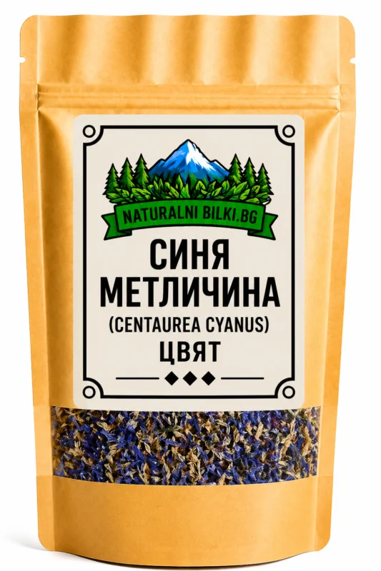 Синя метличина – цвят, рязан (Centaurea cyanus)