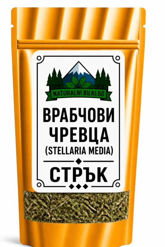 Врабчови чревца – стрък, рязан (Stellaria media)