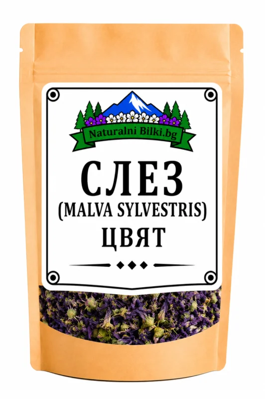 Слез – стрък с листа, рязан (Malva sylvestris)
