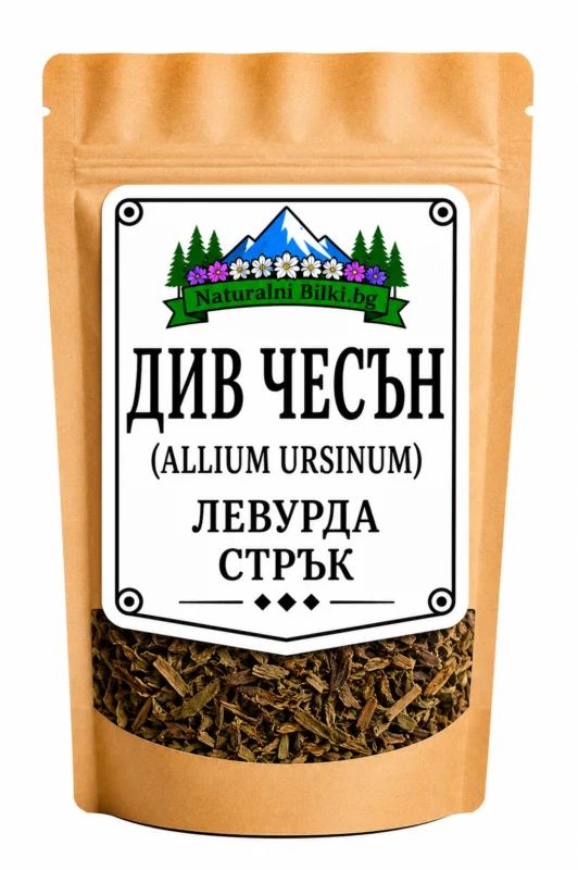 Див чесън, левурда – листа, рязан (Allium ursinum)