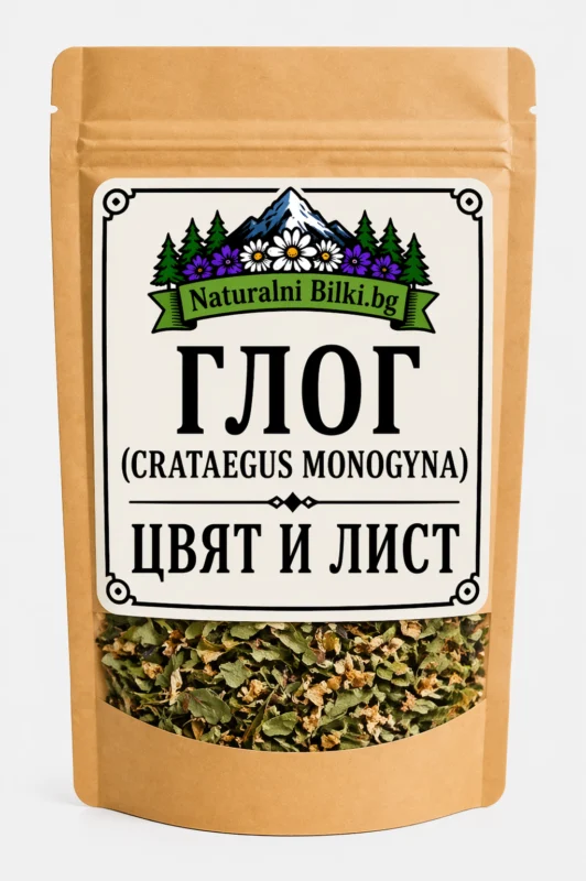 Глог – цвят и лист, рязан (Crataegus monogyna)