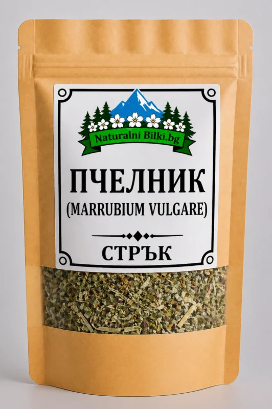 Пчелник (бял оман) – стрък, рязан (Marrubium vulgare)